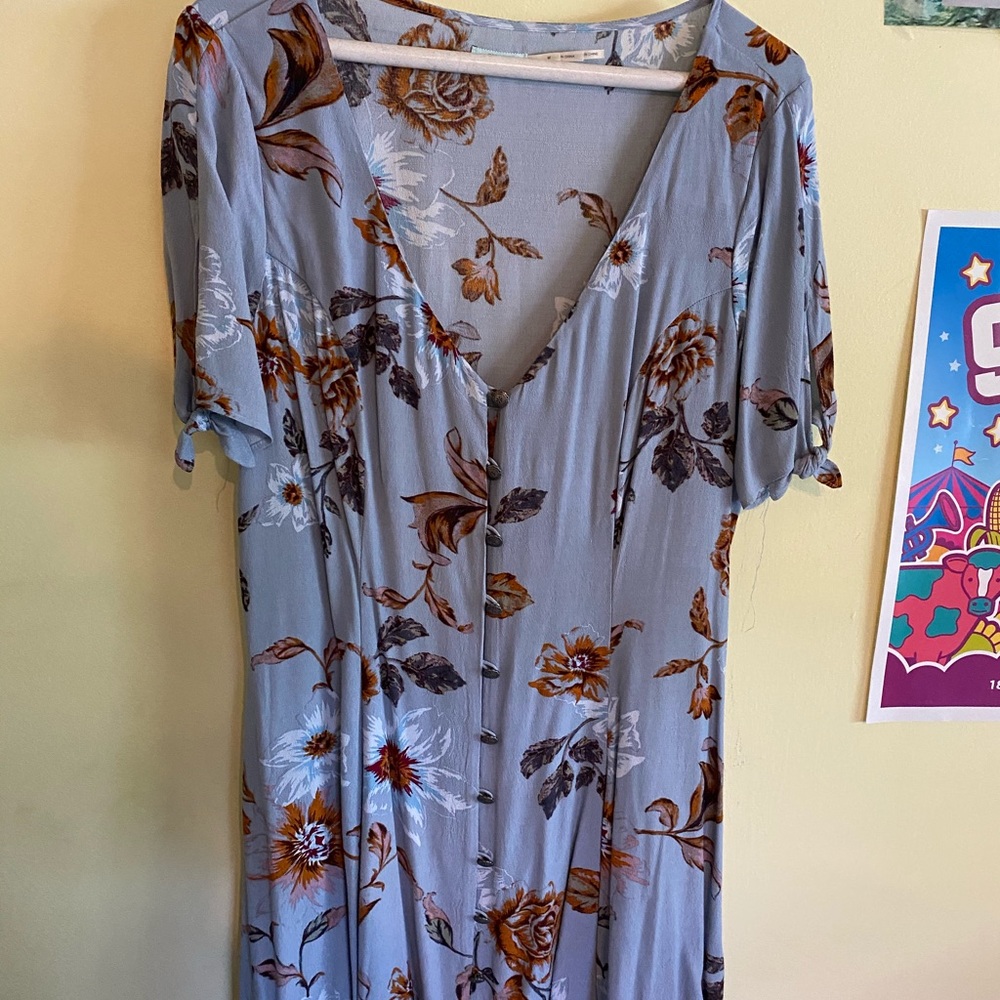 Blue floral urban outfitters dress
